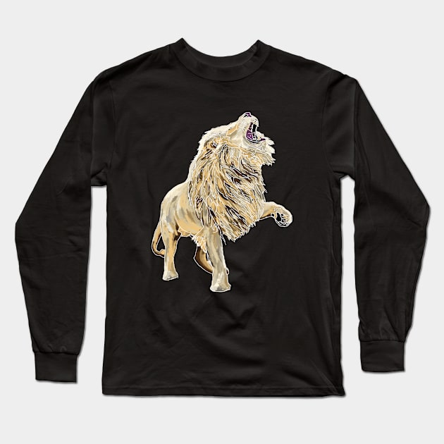 The Lion Roars Long Sleeve T-Shirt by Kristal Stittle